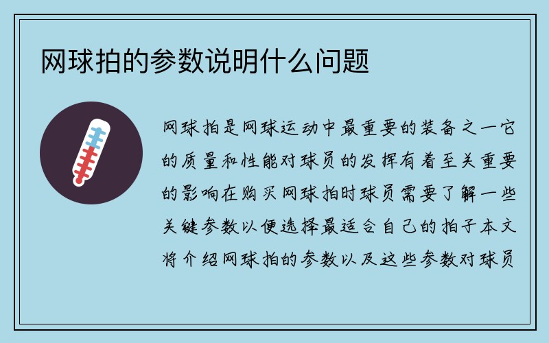 网球拍的参数说明什么问题